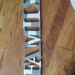 "FAMILY"  decorative individual letters